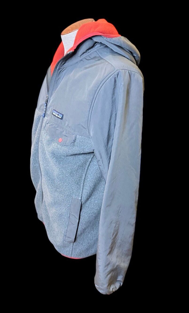 Patagonia Men’s Shelled Synchilla Snap-T Hoody Grey Fleece & Nylon Shell Medium - Picture 9 of 16